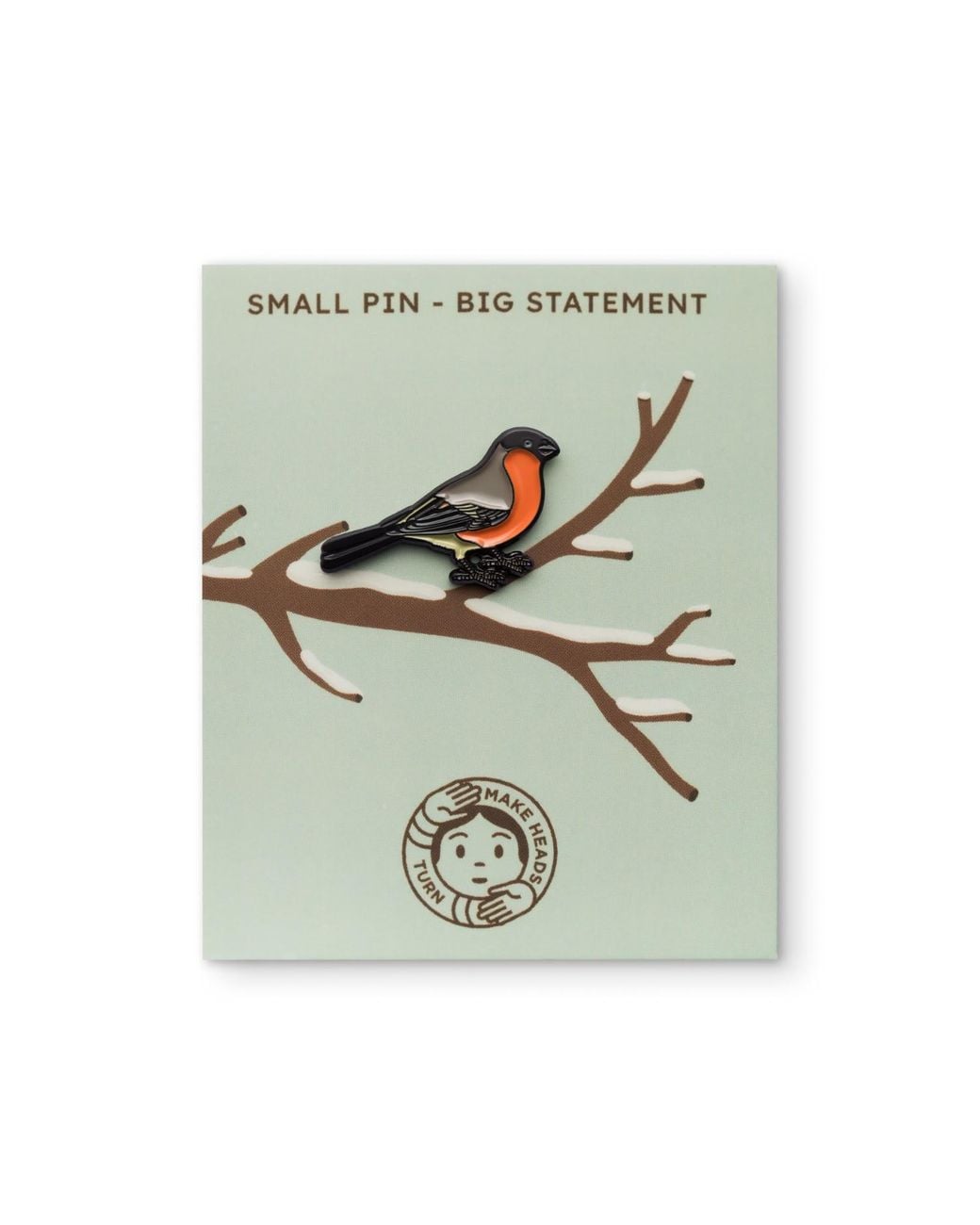 Make Heads Turn Multicolor Enamel Pin Bullfinch