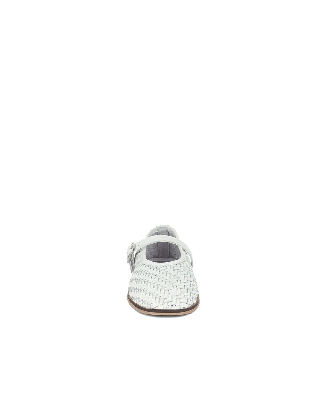Rag & Co White Nazuka Real Leather Mary Janes
