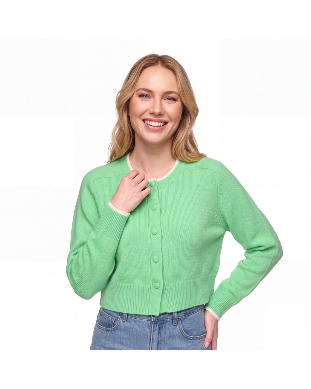 Brodie Cashmere Green Sahara Cardi