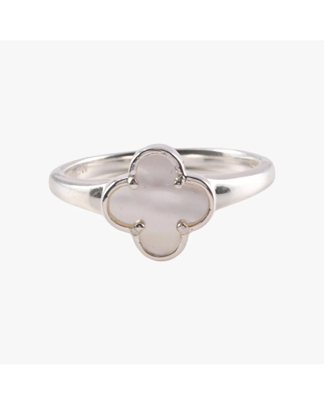Von Treskow White Clover Ring Mother Of Pearl
