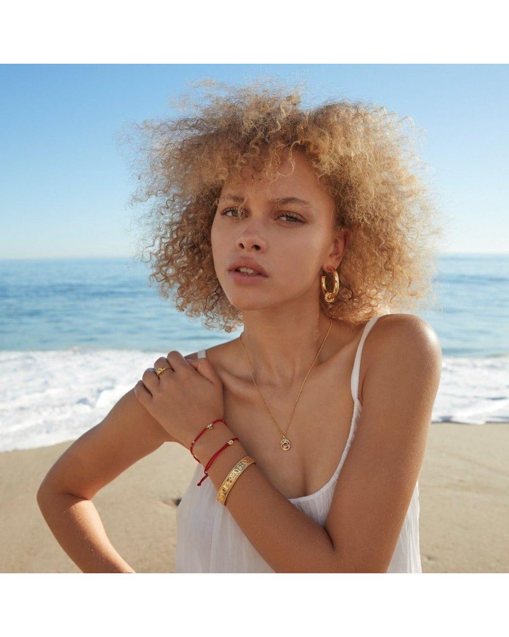 With Love Darling Metallic Knot Hoop Earrings