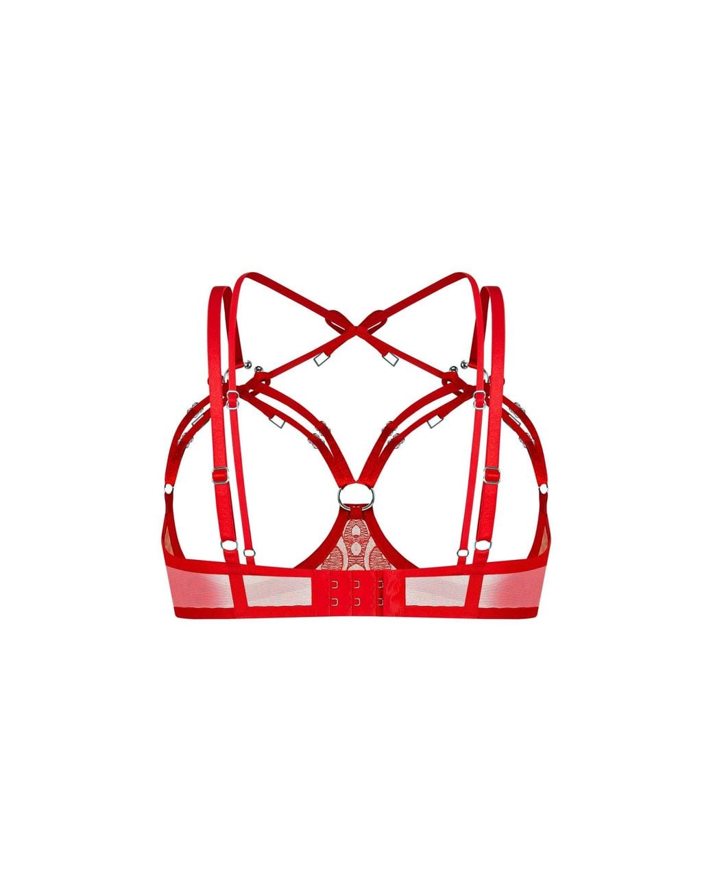 Zhilyova Red Aurora Bright Open Cup Bra