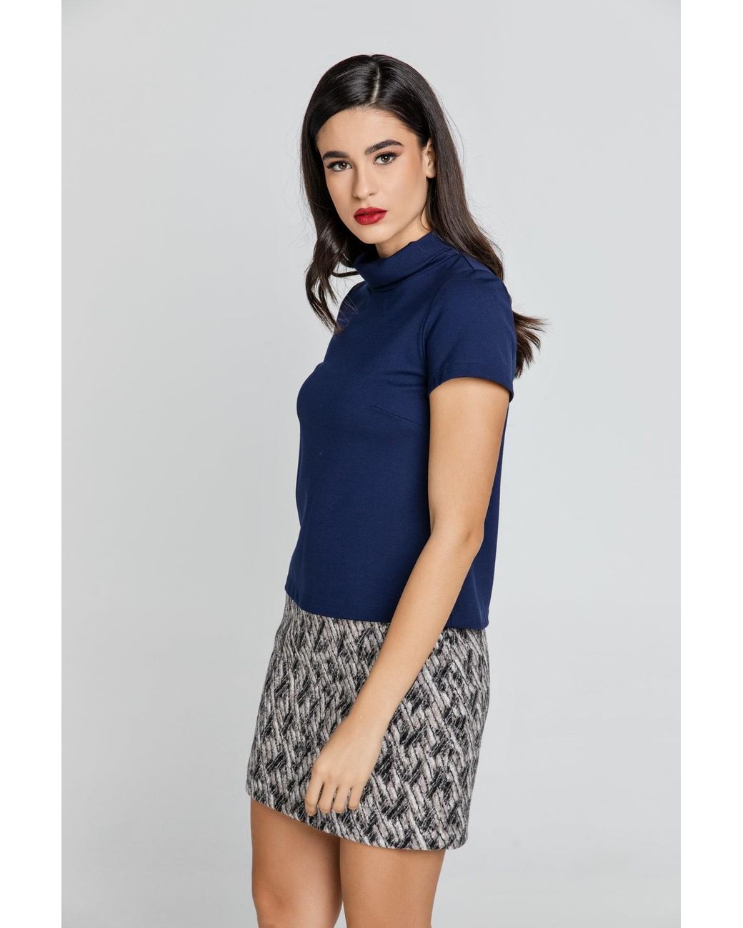 Conquista Blue Short Sleeve Top