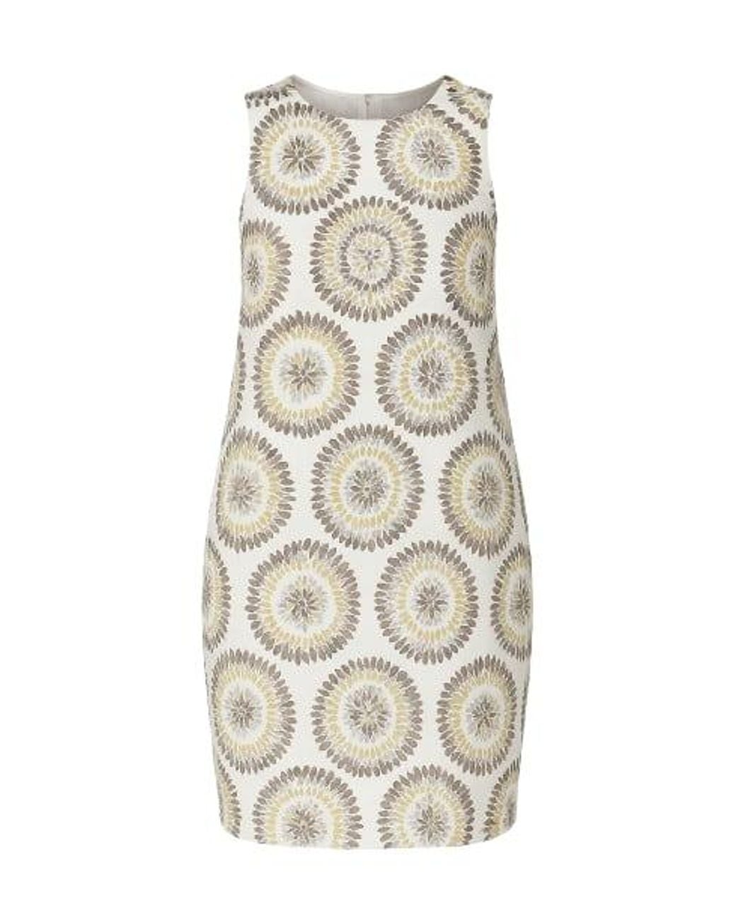 Conquista Natural Neutrals Print Sleeveless Sack Dress