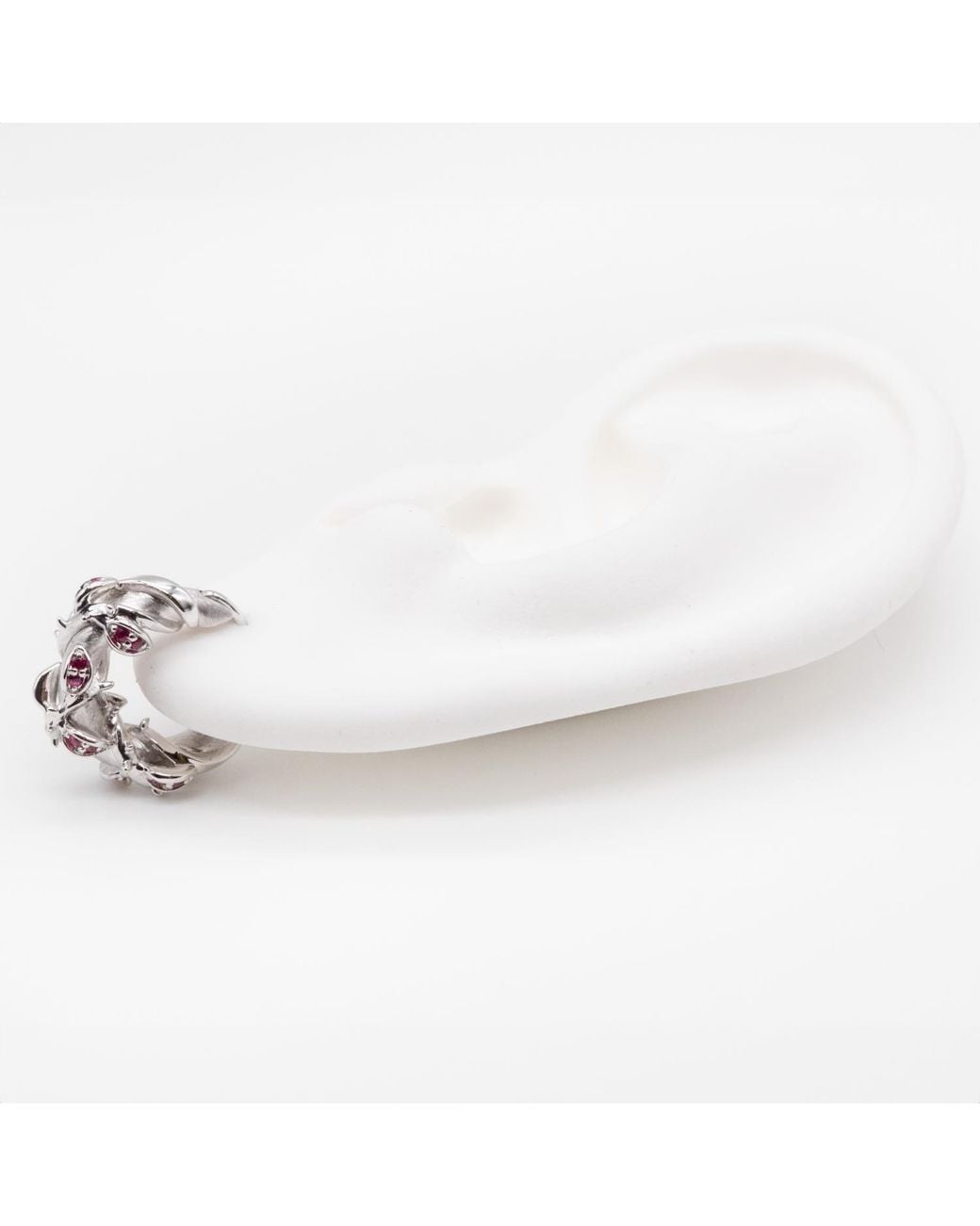 Kasun Metallic Enchanted Ruby Forest Hoop Earring