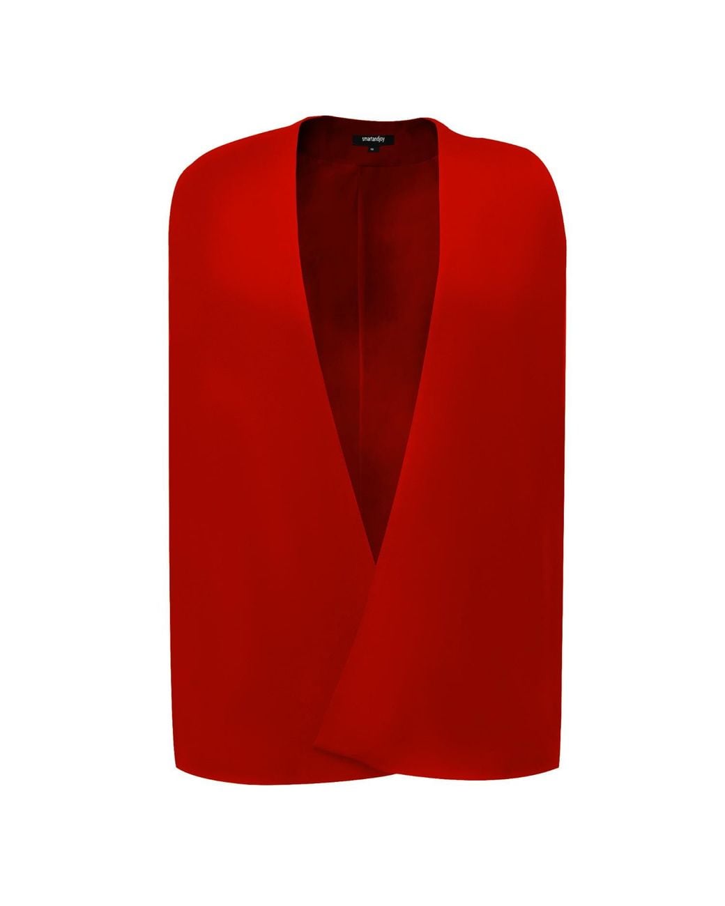 Smart and Joy Red Minimalist Evening Cape