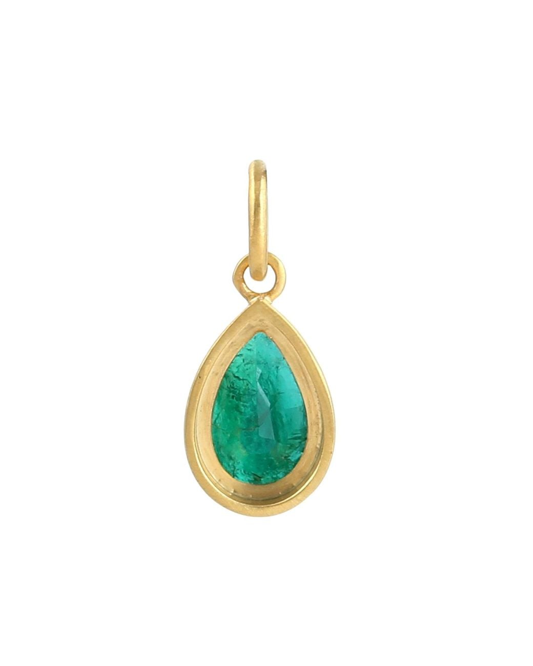 Artisan Green 14K Emerald Pear-Shaped Pendant