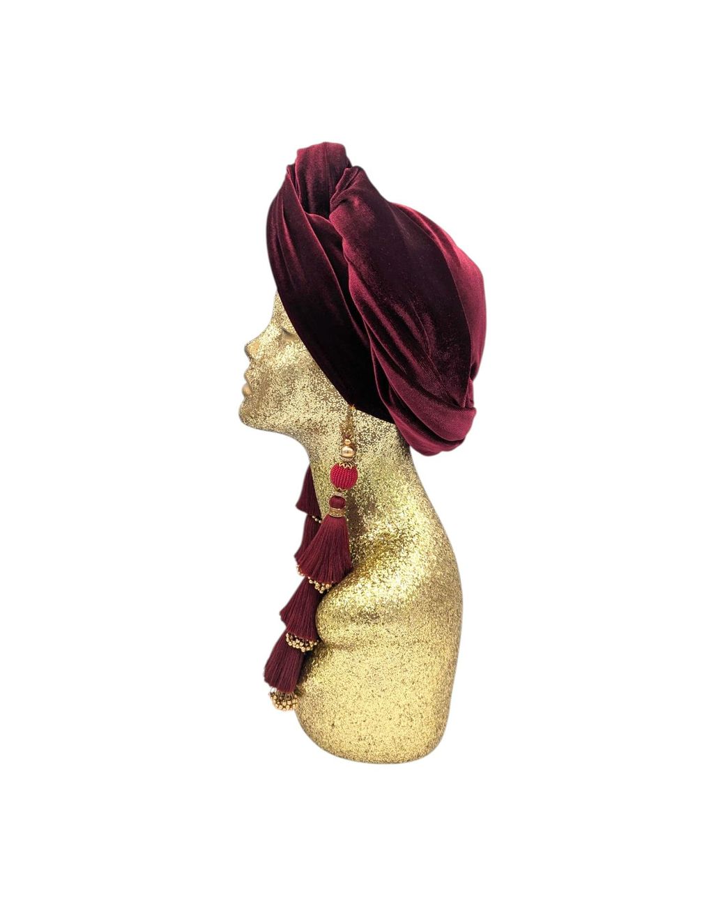 Julia Clancey Red Malbec Luxe Dorado Turban