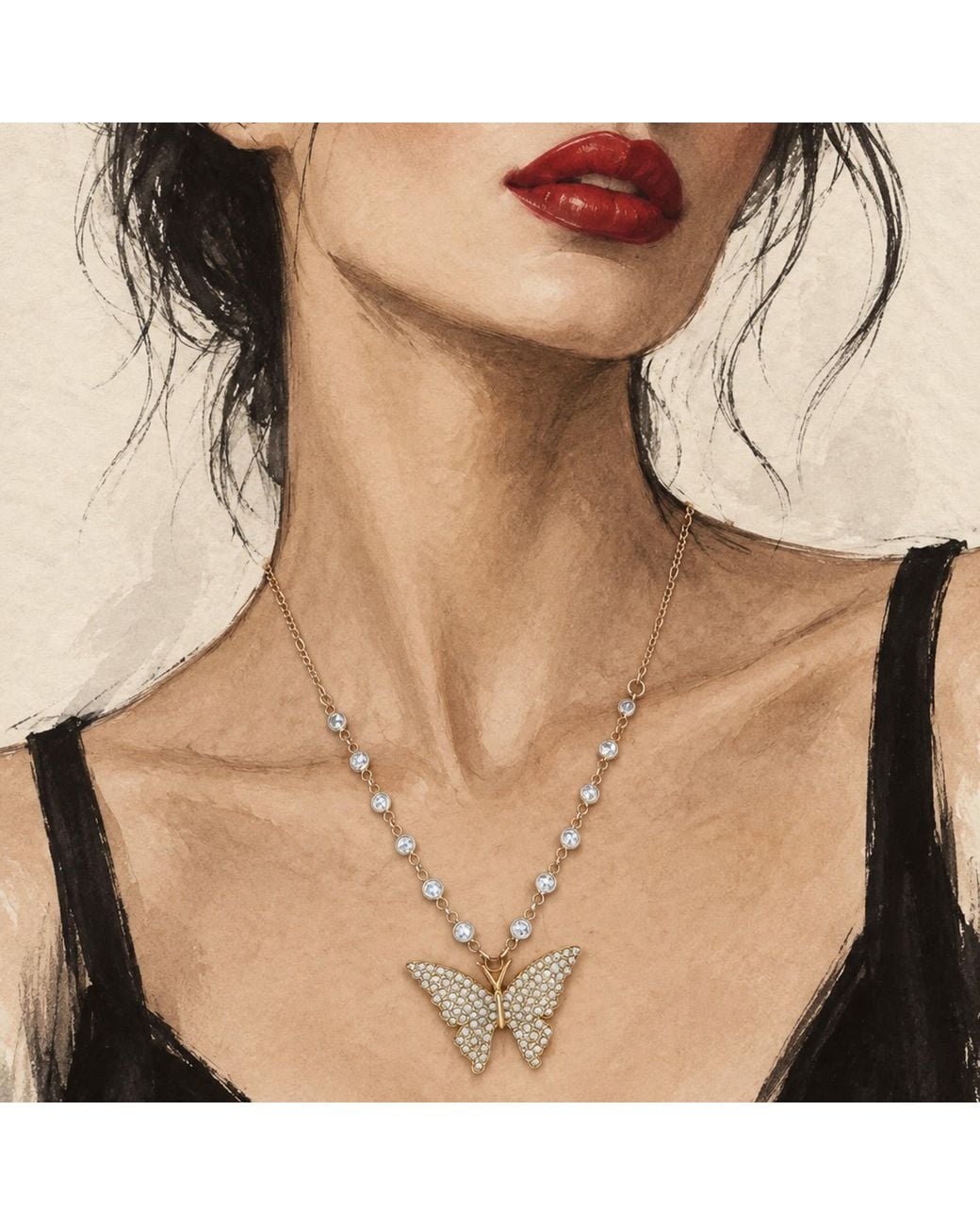 La Soula Jewelry Metallic Neutrals Alba Necklace