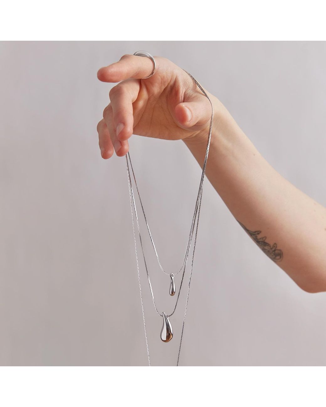 Biko Jewellery White Droplet Pendant