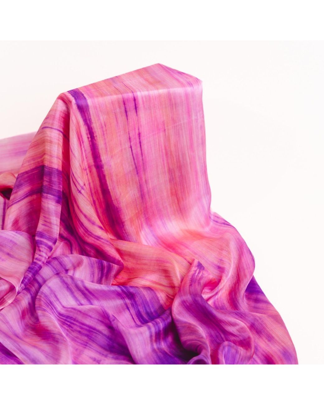 Silk and Bears Purple Rose Orchid Brushstroke Habotai Silk Scarf – Hand-Dyed Mulberry Silk