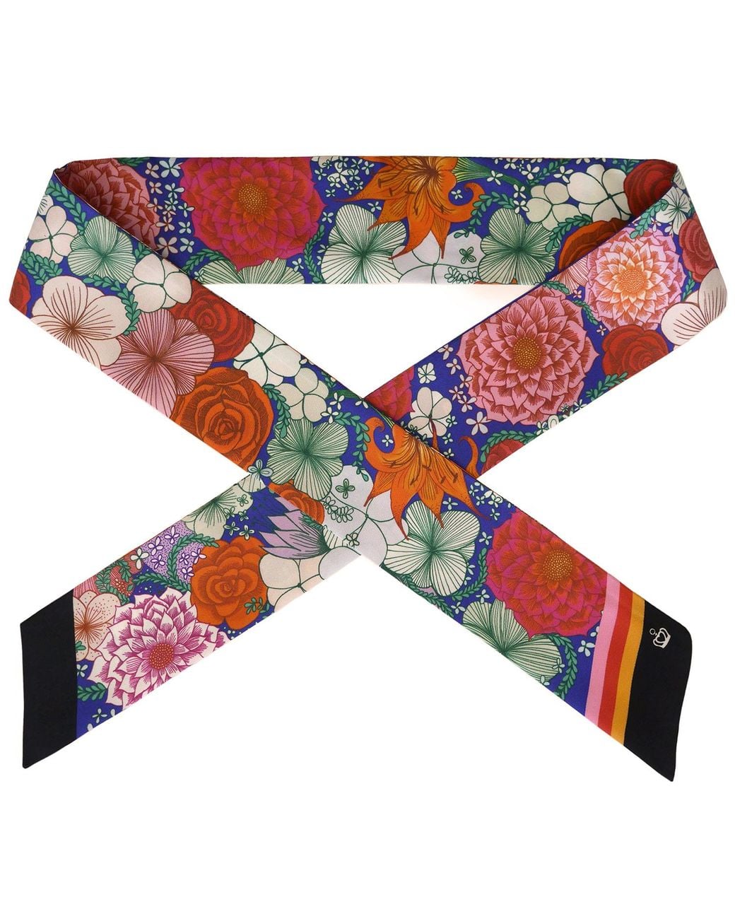 Kueen Blue Silk Scarf