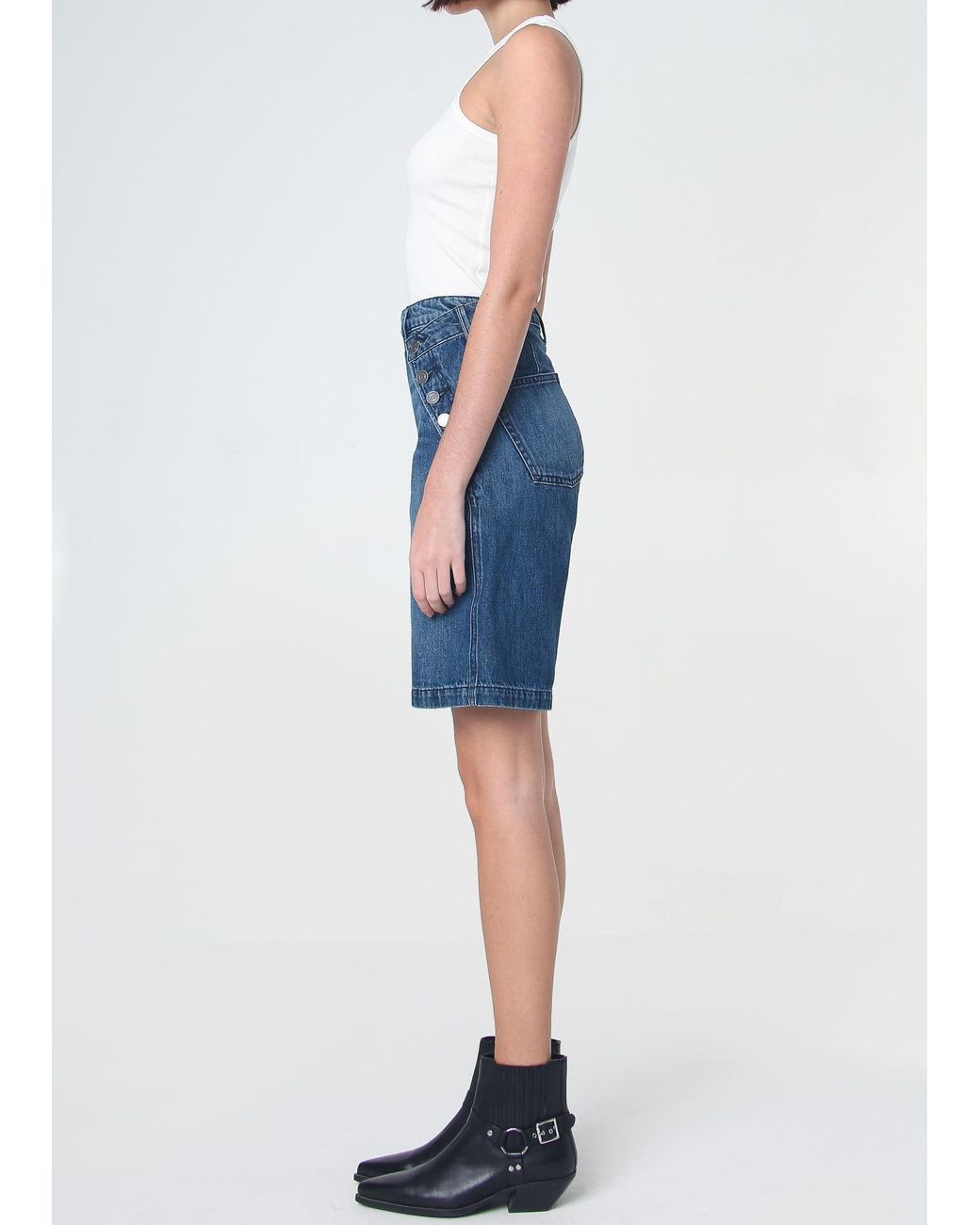 NOEND Blue Dina High Waisted Jorts