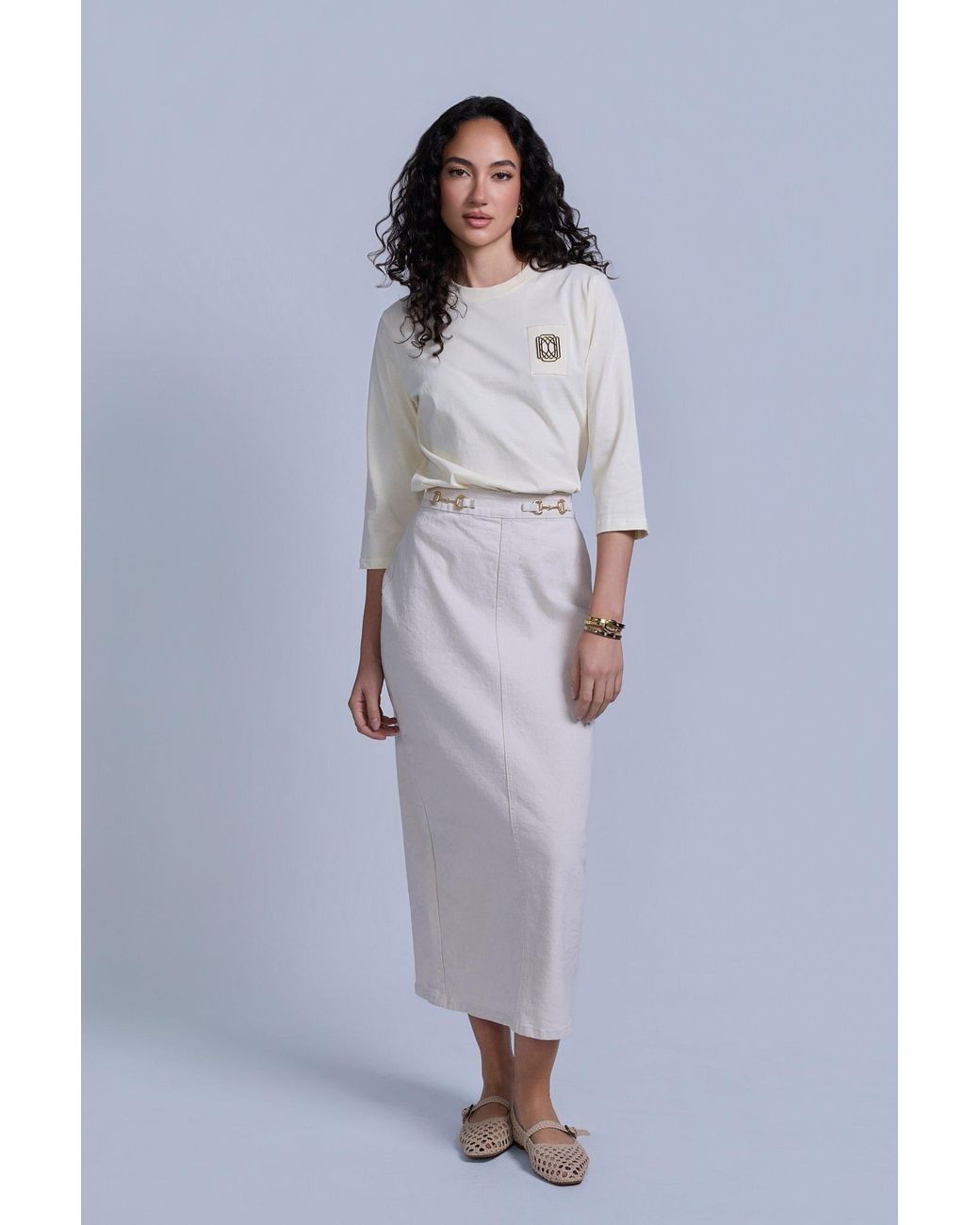 Rave on Trend Natural Neutrals Brooch Icon Tee