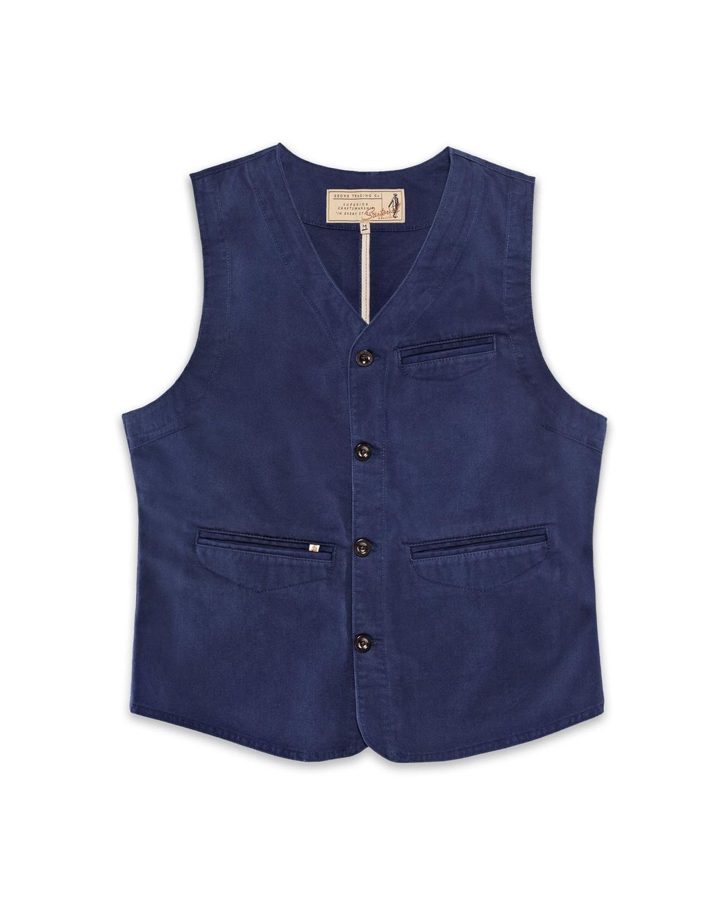 &SONS Trading Co Blue Watson Waistcoat Midnight for men