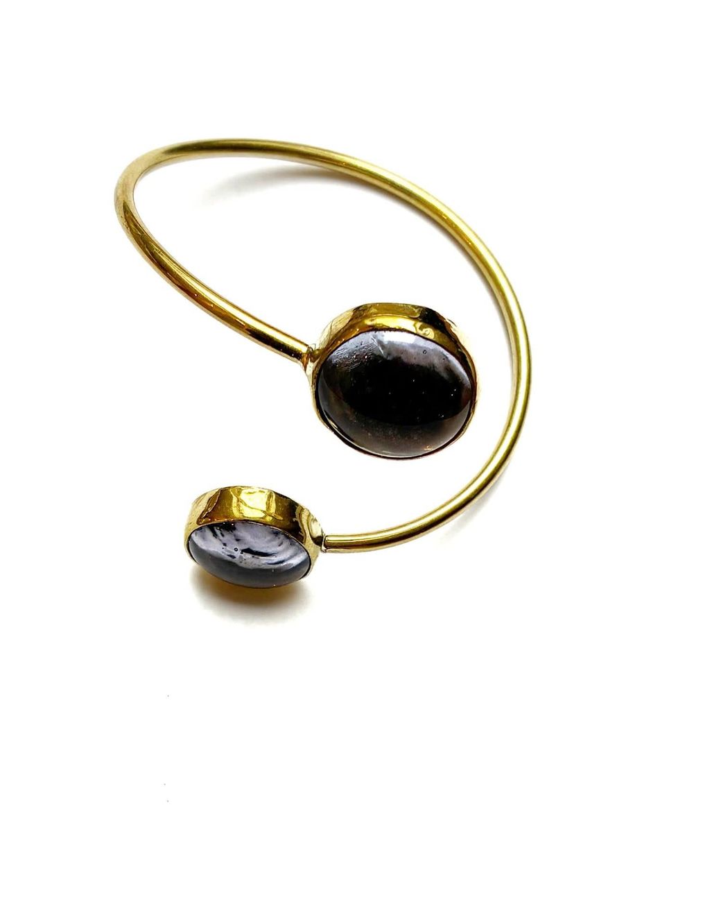 Lala Salama Metallic Neutrals Lilac Glass Bangle