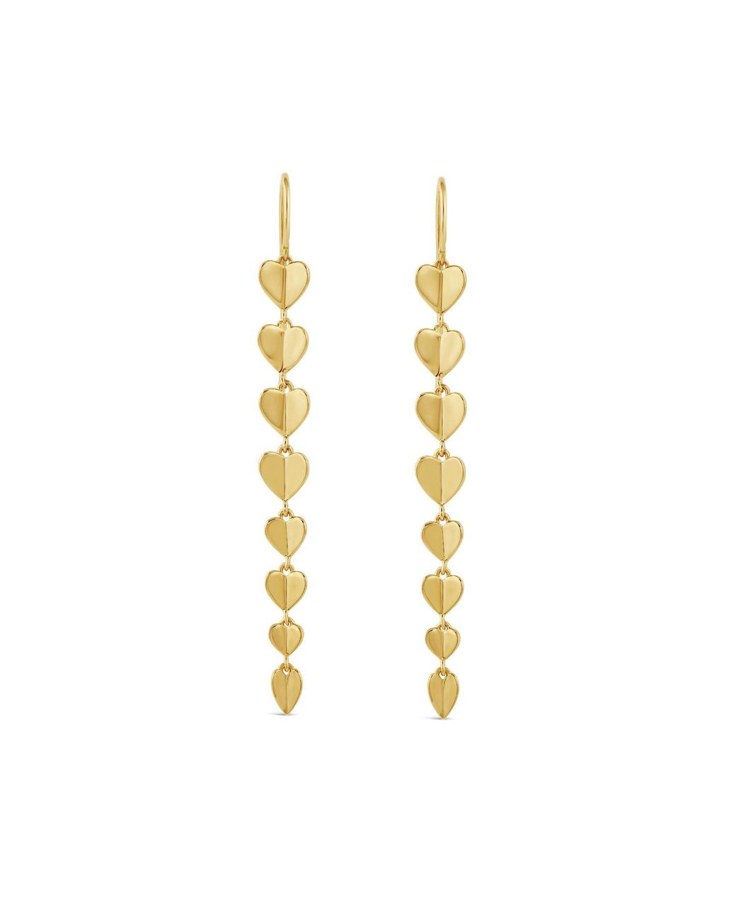 Dinny Hall Metallic Folded Heart Column Drops