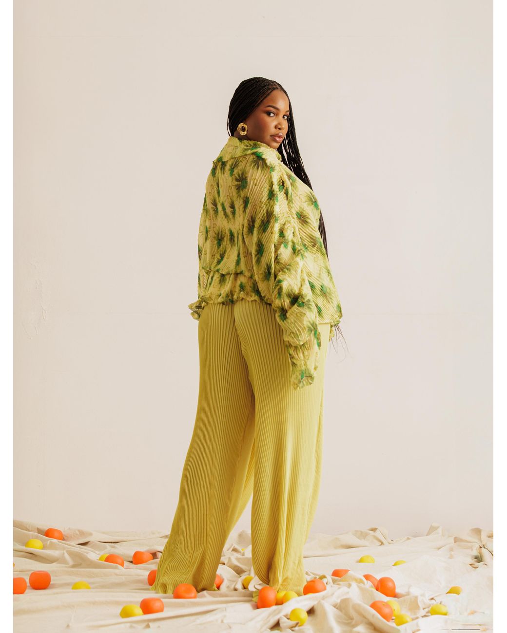 Mohala Grey Yellow Kahe Blouse