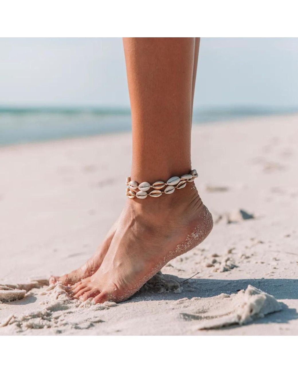 Adriana Pappas Designs Metallic Single Mini Shell Anklet