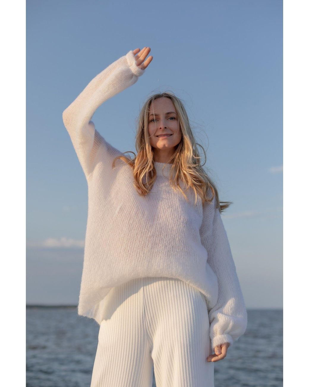 SALANIDA White Melody Soft Mohair Jumper