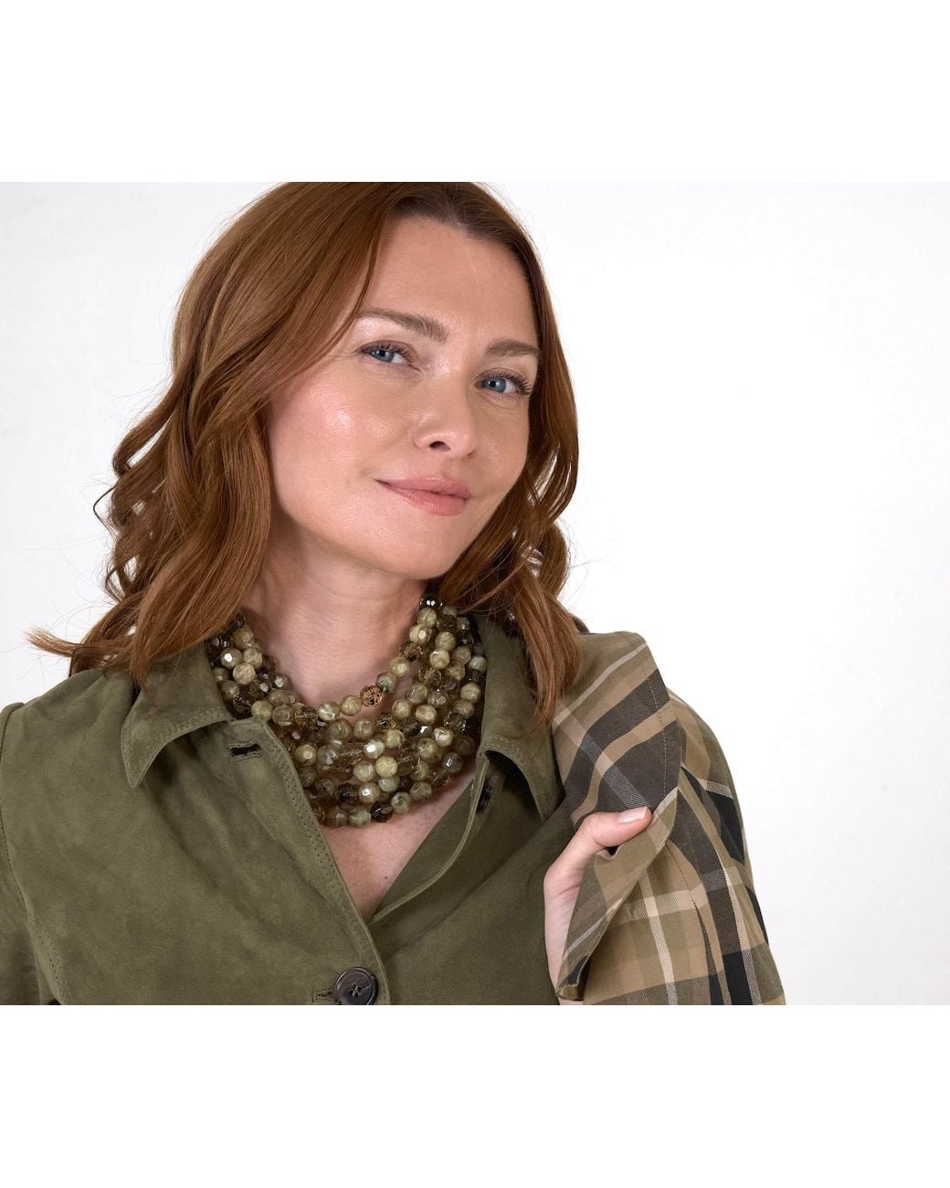 Fairchild Baldwin Metallic Neutrals Bella Two Tone Khaki Necklace
