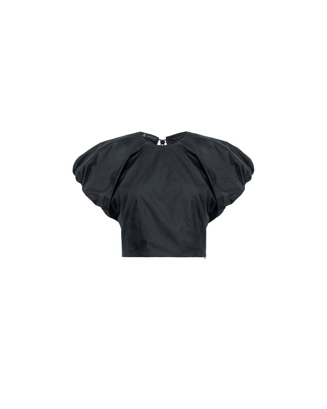 Audrey Vallens Black All-Gen Gathers And Volume Top