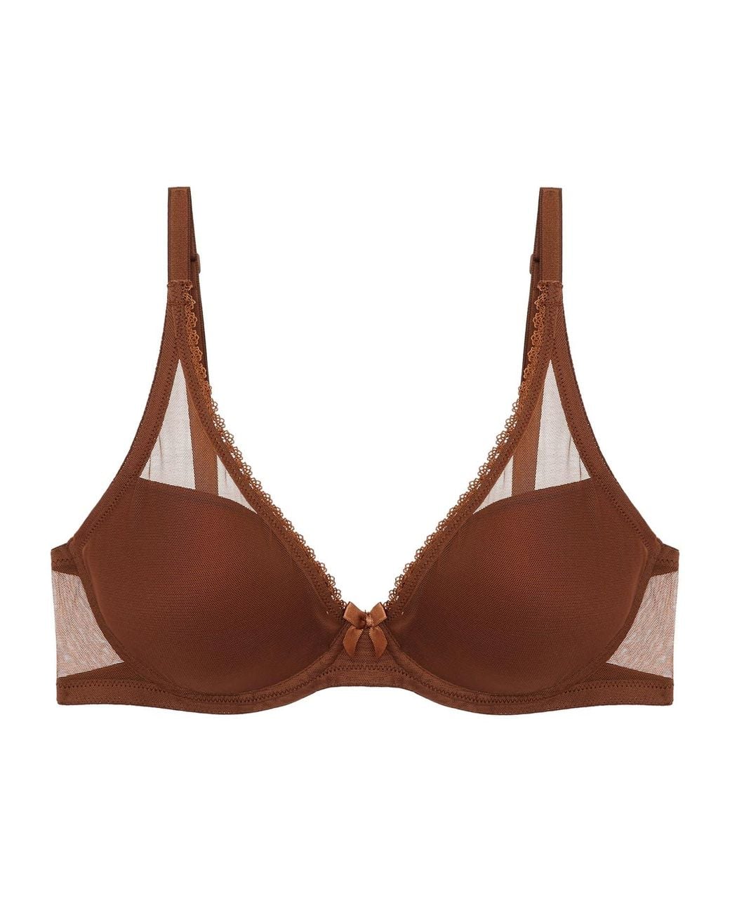 Journelle Brown Neutrals Victoire Plunge Bra Cannelle