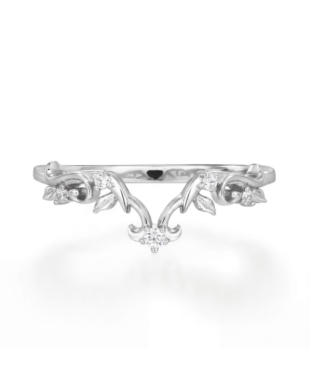 Azura Jewelry New York White Petal Waltz Band Vermeil