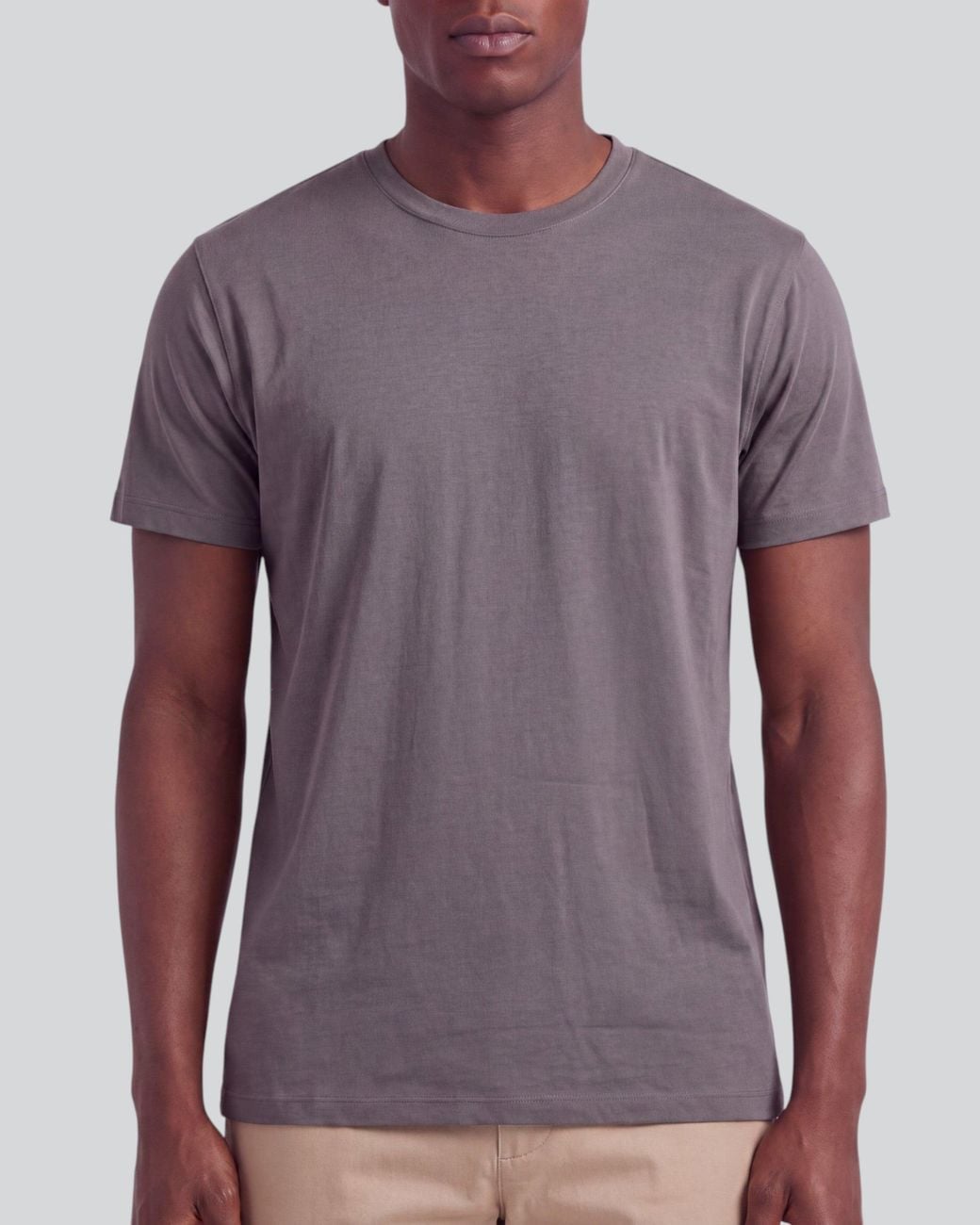 Lords of Harlech Gray Timothy Sage Stretch Cotton Crew-Neck Tee for men