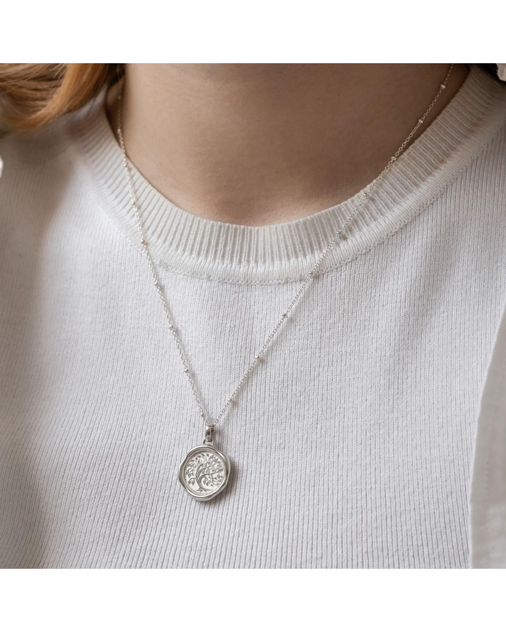 Dower & Hall Metallic Tree Of Life Talisman Necklace