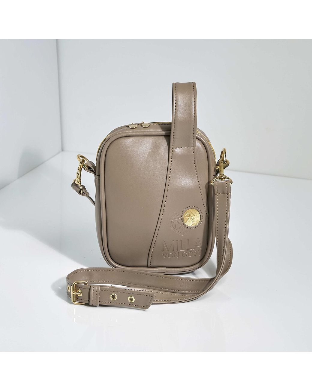 Milla Von Cosy Gray Crossbody Bag Flex Latte Macciato