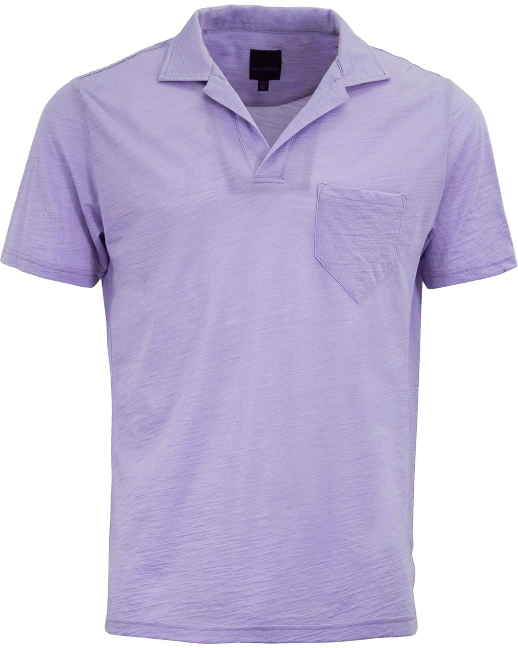 Lords of Harlech Purple Bobby Merino Jersey Collared Shirt for men