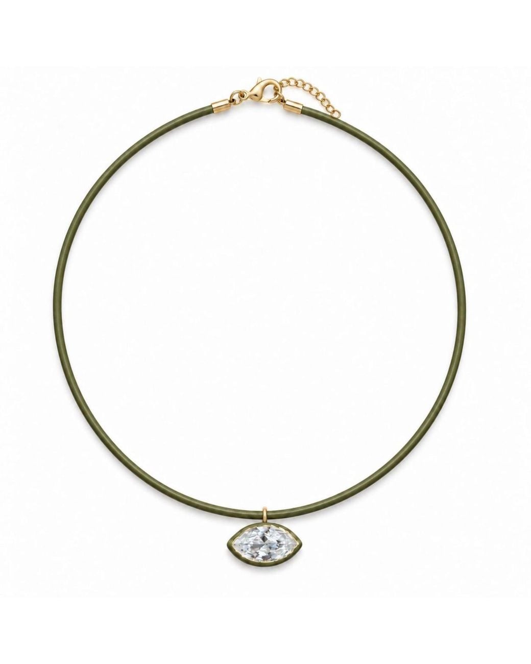 SHYMI Metallic Color Cord Pendant Necklace