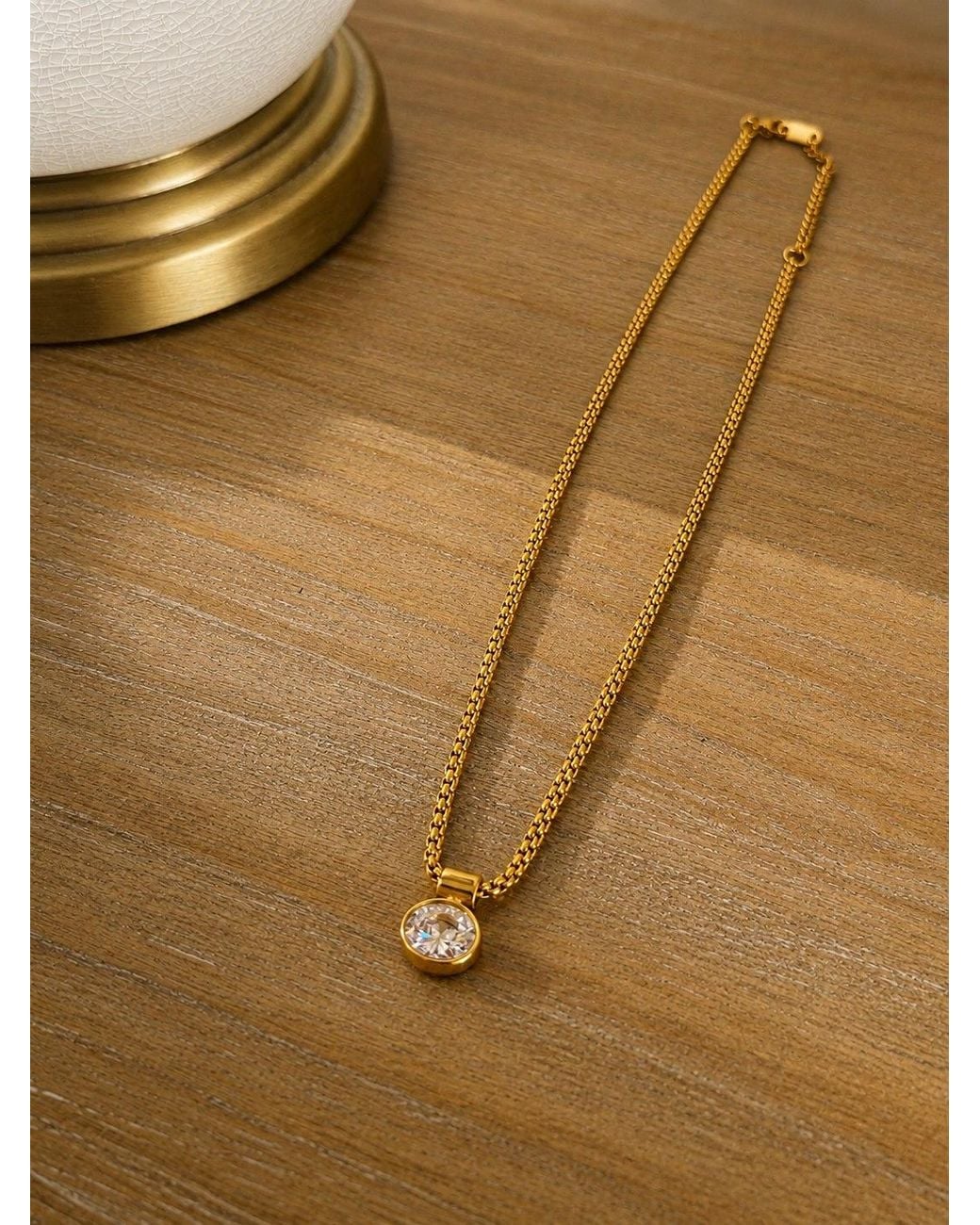 Ballinger Jewellery Metallic The Heirloom East-West Bezel Necklace