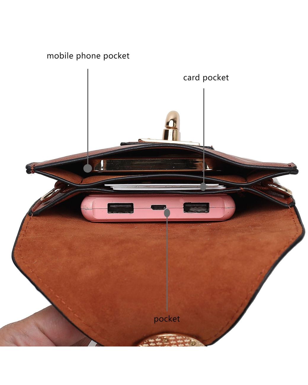 Mkf Collection - J'omor Gray Neutrals Havana Ii Phone Crossbody Bag