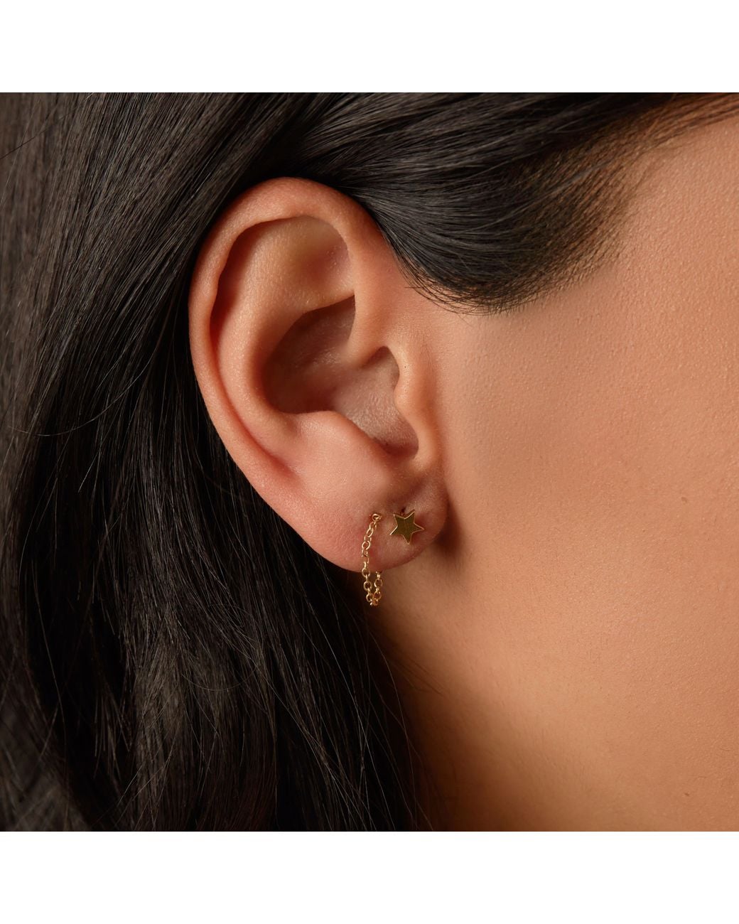Argento Vivo Metallic The Star Threader Earring