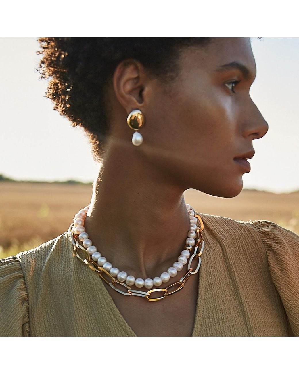 Biko Jewellery Metallic Essential Chainlink Collar