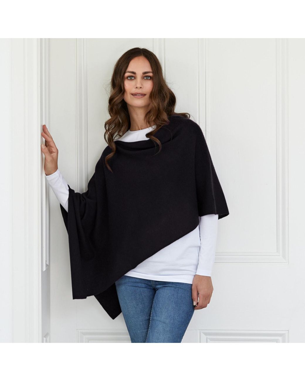 Cove Lucy Multi Way Cashmere Wrap in Black | Lyst