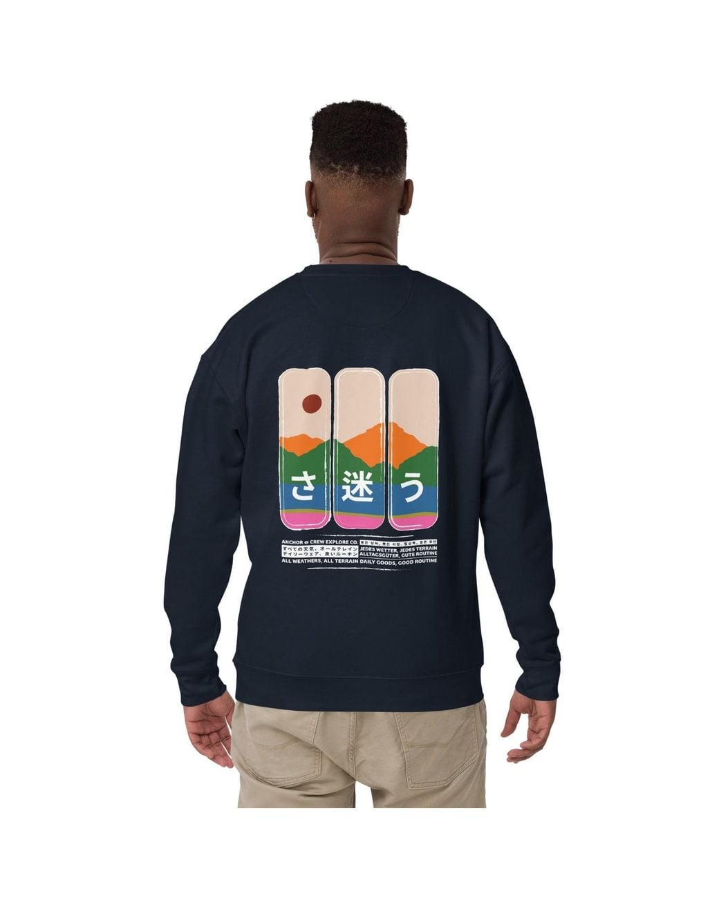 Anchor and Crew Blue Nomad Passenger Organic Cotton Sweatshirt for men