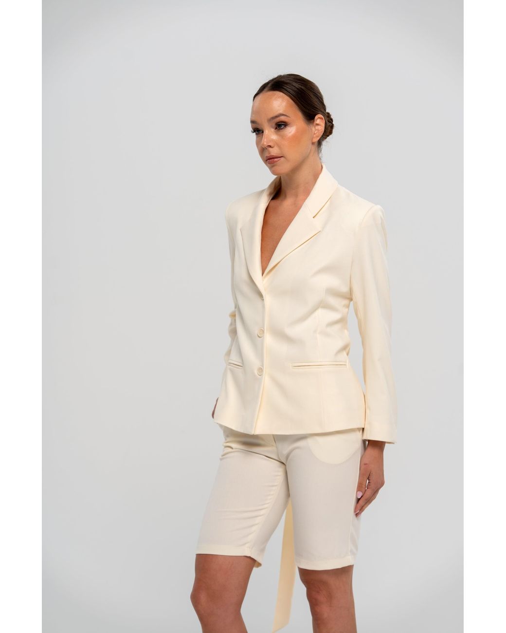 The Ethos Studio White Selene Blazer