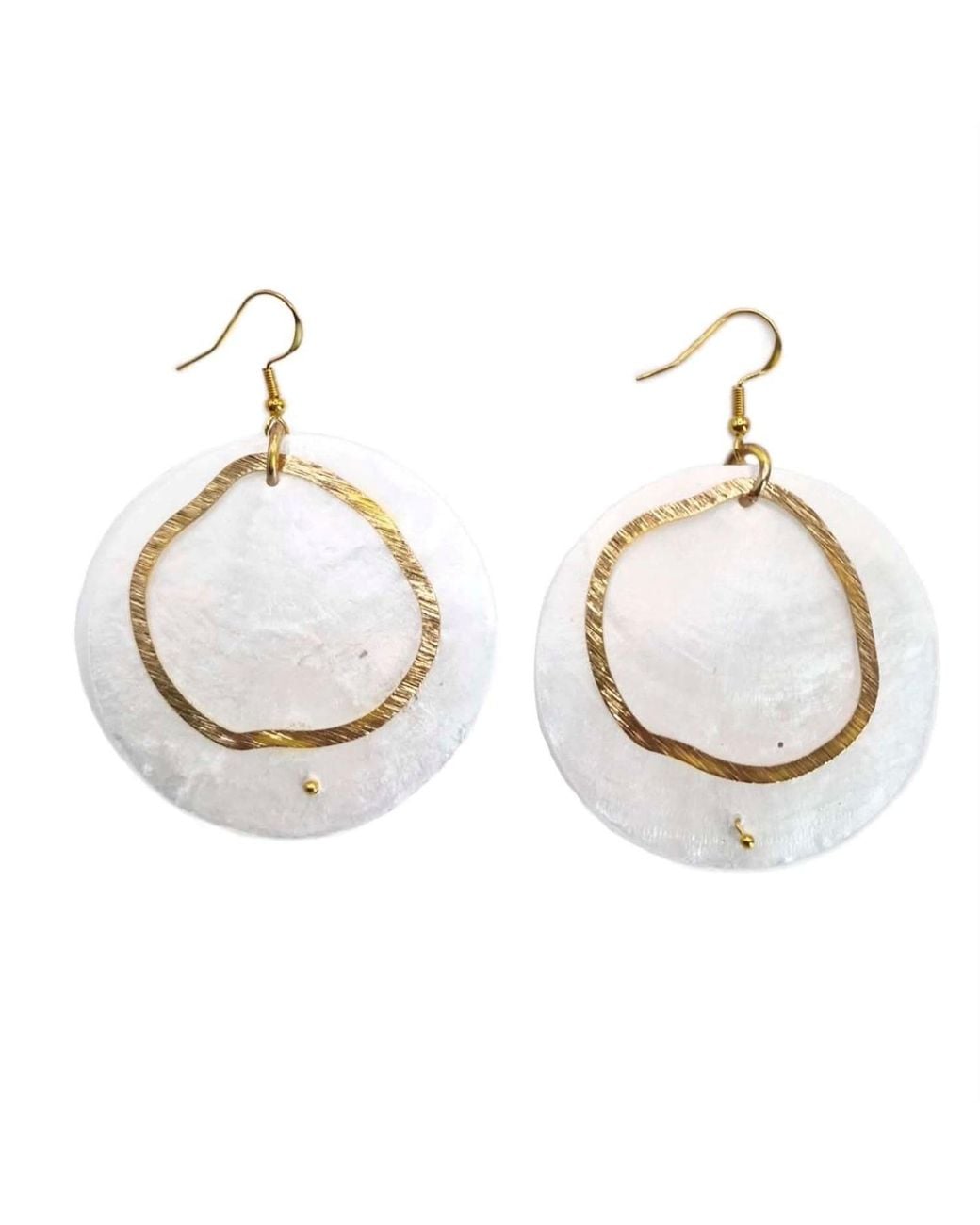 Laura Daili Metallic Pearl Aura Earrings