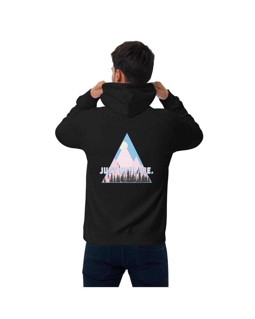 Anchor and Crew Black Just Explore. Seeker Organic Cotton Hoodie