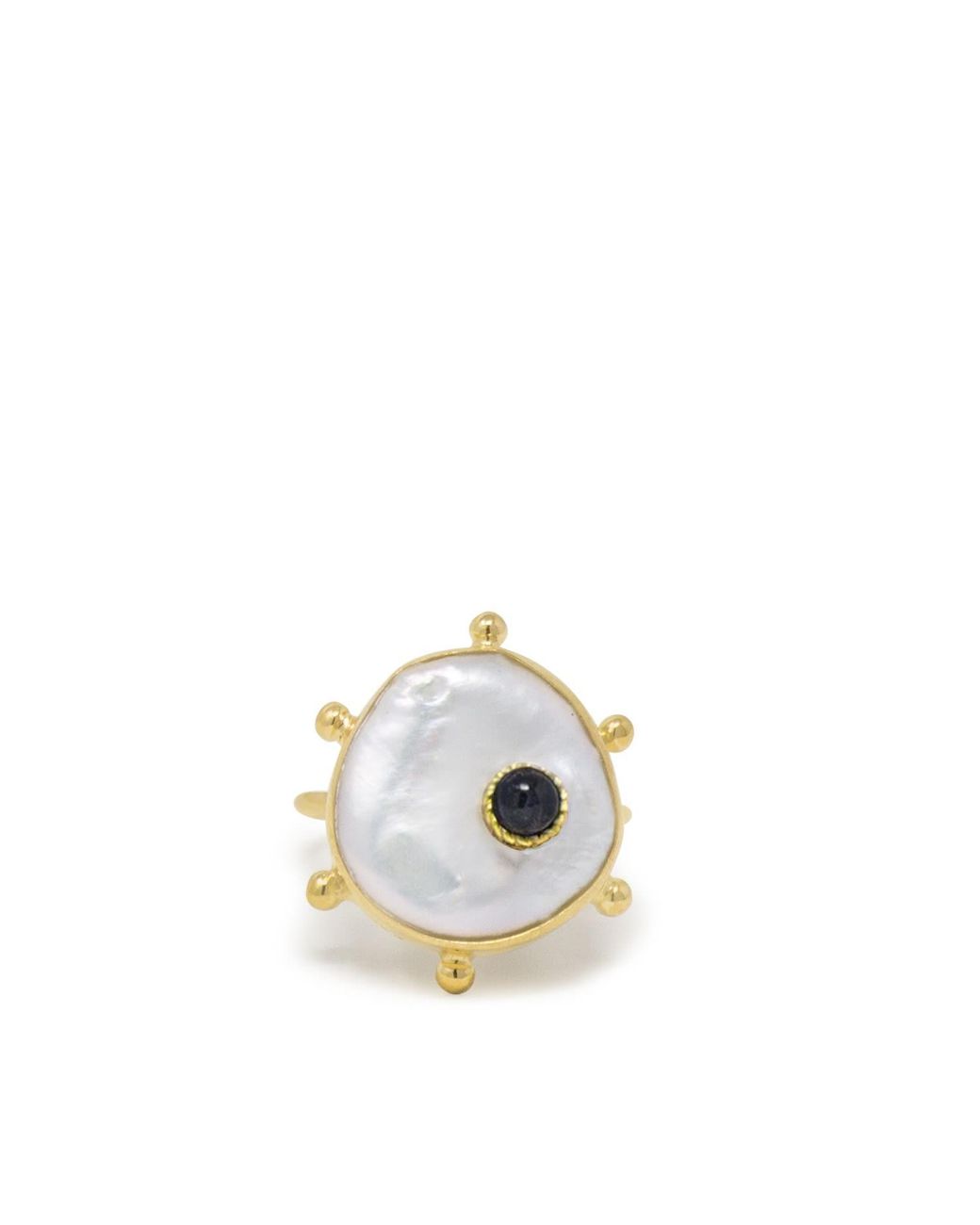 Vintouch Italy Metallic Rebel Rebel Sapphire Stacking Ring