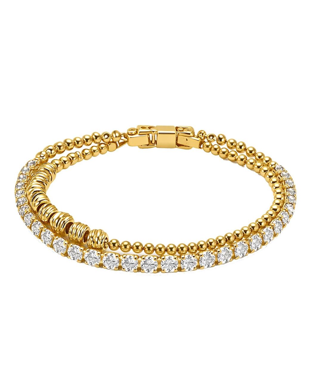 Freak Vault Metallic Aurelia Crystal Bead Bracelet