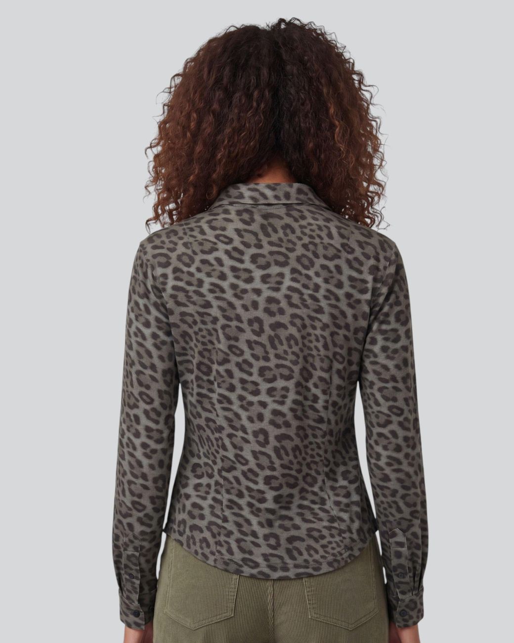 Lords of Harlech Black Scarlet Leopard Sage Merino Jersey Long-Sleeve Shirt
