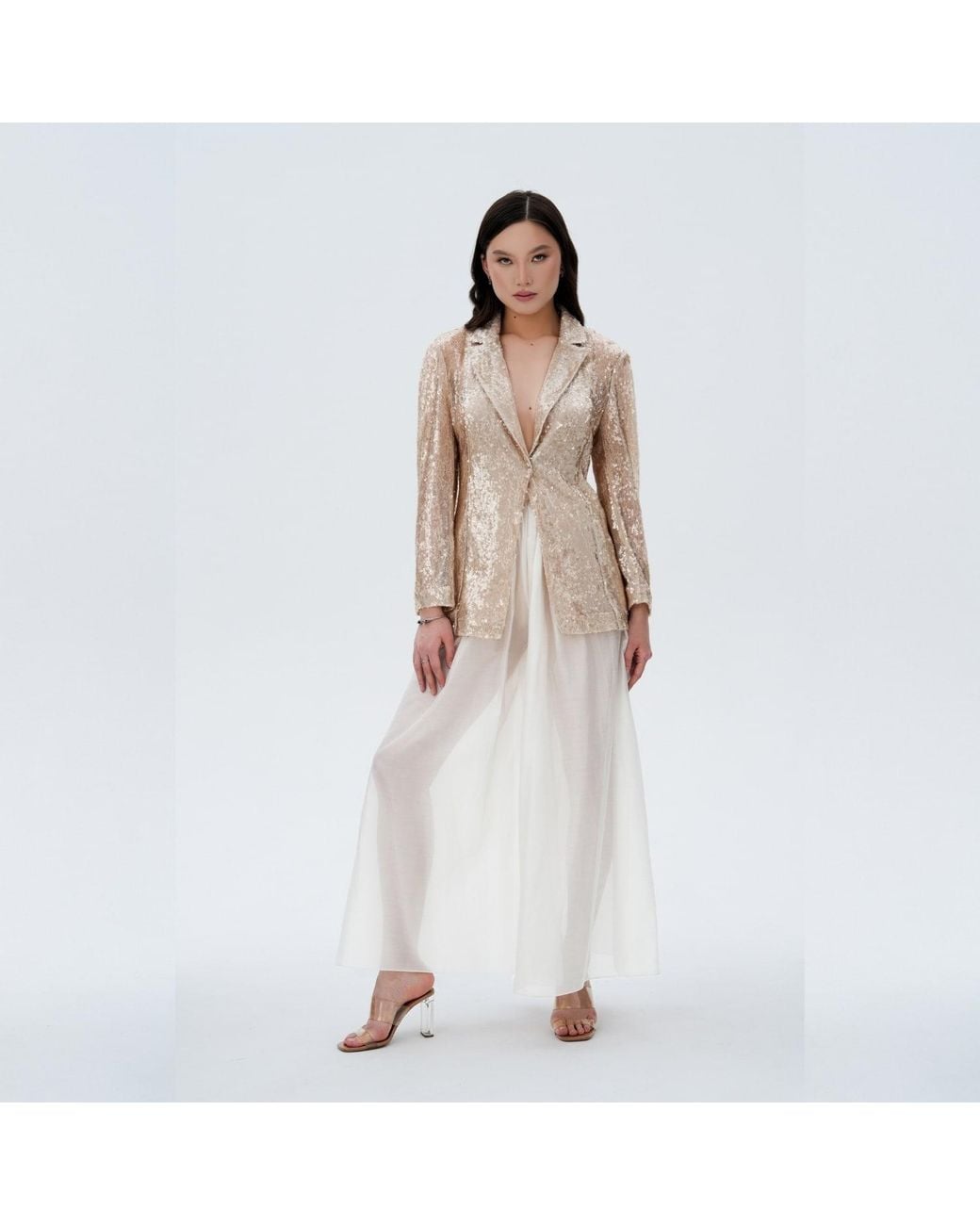 Elsava Natural Sequin Jacket