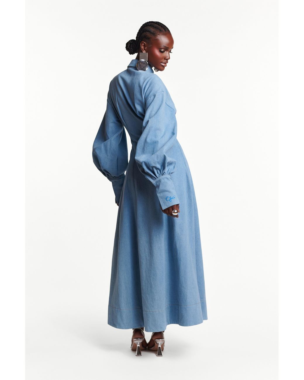 Ofuure Blue Light Denim Vera Dress