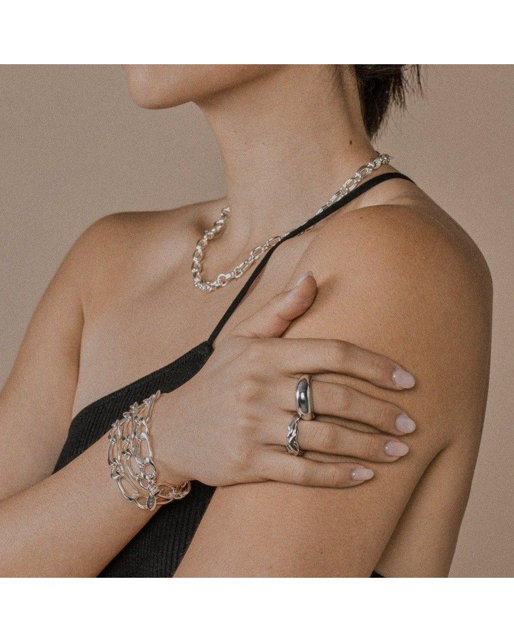 Lait & Lune Metallic Vortex Dome Ring