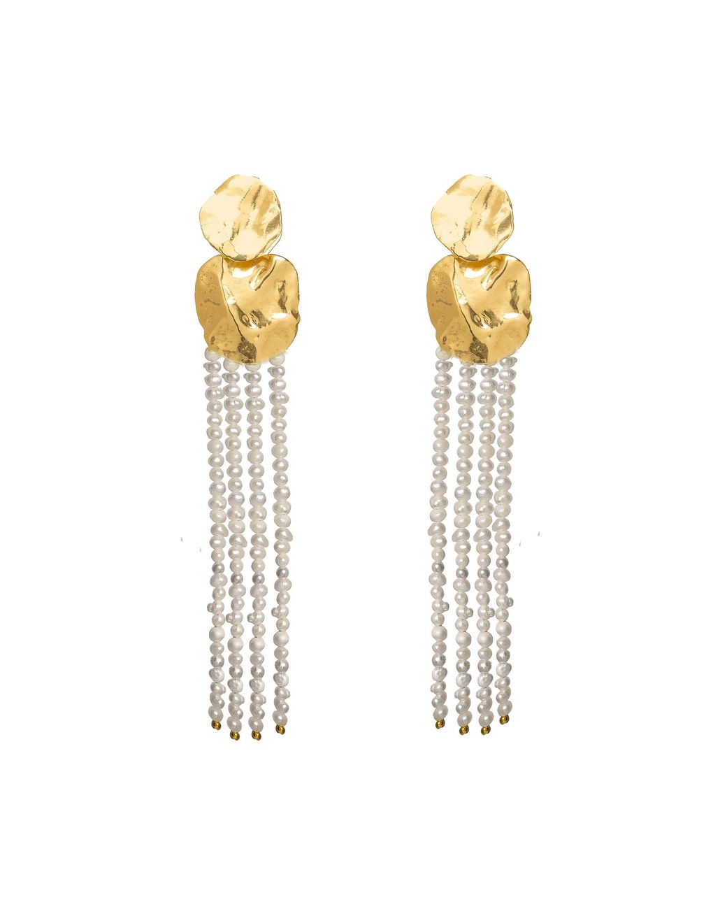 Lavani Jewels White Liliana Pearl Long Earrings