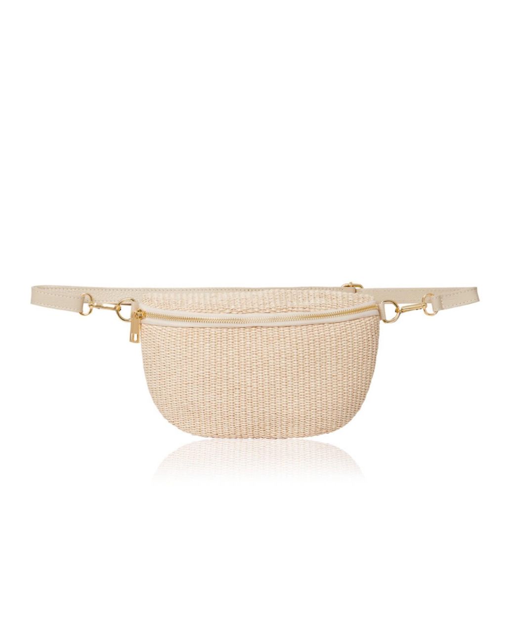 Betsy & Floss Natural Neutrals Enna Raffia Crossbody And Waist Bag